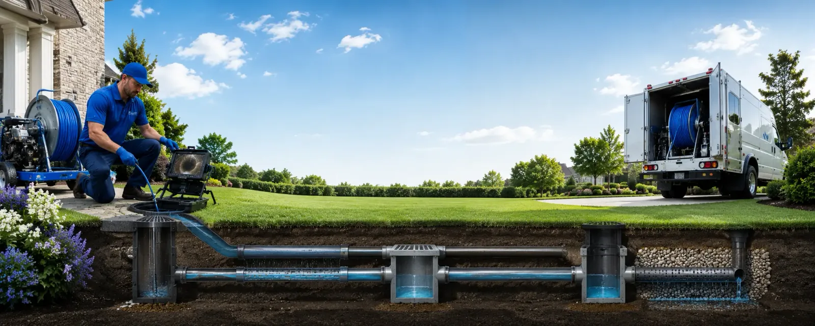 Outdoor drain cleaning information for Harcourt, IA